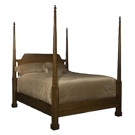 Queen Size Pencil Post Bed for High Post Accents